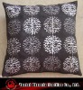 embroidered faux suede cushion cover