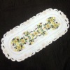 embroidered flower design table cloth