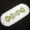 embroidered flower design table cloth