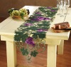 embroidered grape  table runner