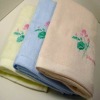 embroidered lotus-100%bamboo fiber cleansing skin towel
