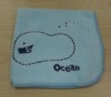 embroidered microfiber towel