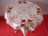 embroidered poppy flower   tablecloth
