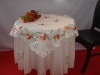 embroidered  tablecloth  in tulip