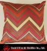 embroidered wave polysilk cushion