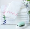 embroiderey solid color 100% cotton towel