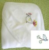 embroidery baby hooded towel