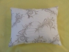 embroidery cotton cushion - Gray feathers-decorative pillow