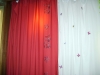 embroidery curtain - Red and white