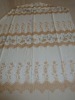 embroidery curtain fabric on linen ground fabric