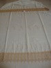 embroidery curtain fabric on linen ground fabric