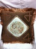 embroidery cushion cover with lace border houseware household textile