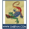 embroidery design of wall gecko