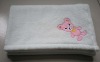 embroidery micro plush fleece baby blanket