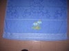 embroidery pattern blue terry bath towel