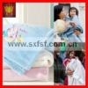 embroidery plush animal baby blanket