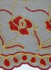 fancy cord embroidery fabric on stone mesh