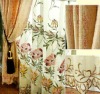 fancy floral embroidery organza light curtain
