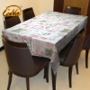 fancy pictures printed  printed PU Coated teflon waterproof table cloth