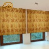 fancy plant printed polyester window curtain with rings