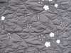 fancy polyester quiliting embroidered fabric