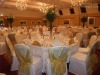 fashion chair cover and polyester banquet chair cover with satin sash