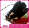 fashion feather headband with stone