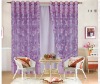 fashion purple floral burnout window voile curtain gauze