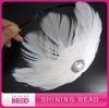 fashion white goosy feather headband