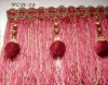 fashionable curtain fringe for decorative with beads and balls