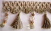 fashionable curtain fringe for decorative with beads and balls