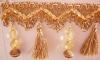 fashionable curtain fringe for decorative with beads and balls