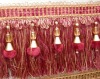 fashionable curtain fringe for decorative with beads and balls