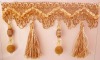 fashionable curtain fringe for decorative with beads and balls