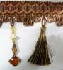 fashionable curtain tassle fringe with crystal beads
