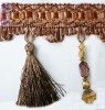 fashionable curtain tassle fringe with crystal beads