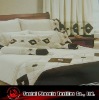 fashionable patchwork applique faux suede bedspread set