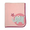 fashional cute embroidery super warm soft cozy elegant plush baby blanket