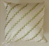faux silk zigzag embroidery cushion