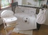 fawn stripe embroidery baby bedding set