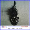 feather nail beads flower brooch