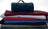 fleece blanket with carry handle/camping blanket