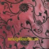 flocking organza curtains