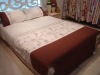 floral embroidery Duvet cover set with bottle bottom