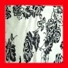 flower design flock fabric for bedding