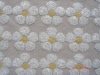 flower pattern bead embroidered fabric