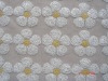flower pattern bead embroidered fabric