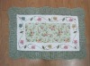 flower print embroidery floor mat