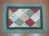 flower print embroidery floor mat