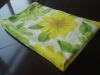 flower printed fleece blanket